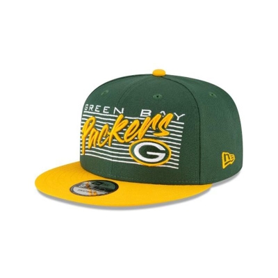 Green Green Bay Packers Hat - New Era NFL Retro 9FIFTY Snapback Caps USA6894301